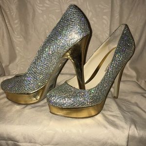 Gold/Silver Enzo Angiolini Heels